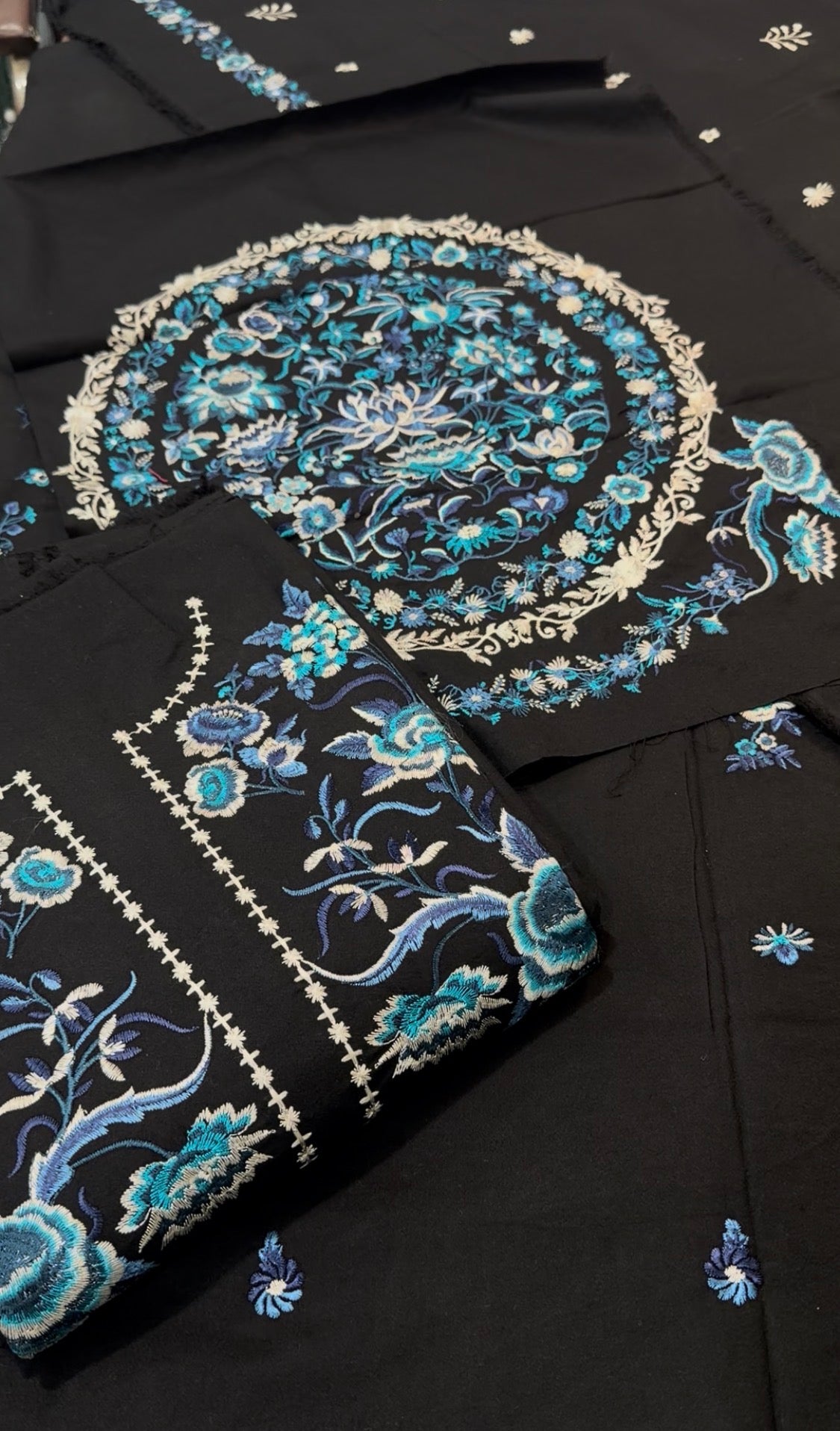 3pcs Dhanak Jugnu Hussain Rehar Black Blue