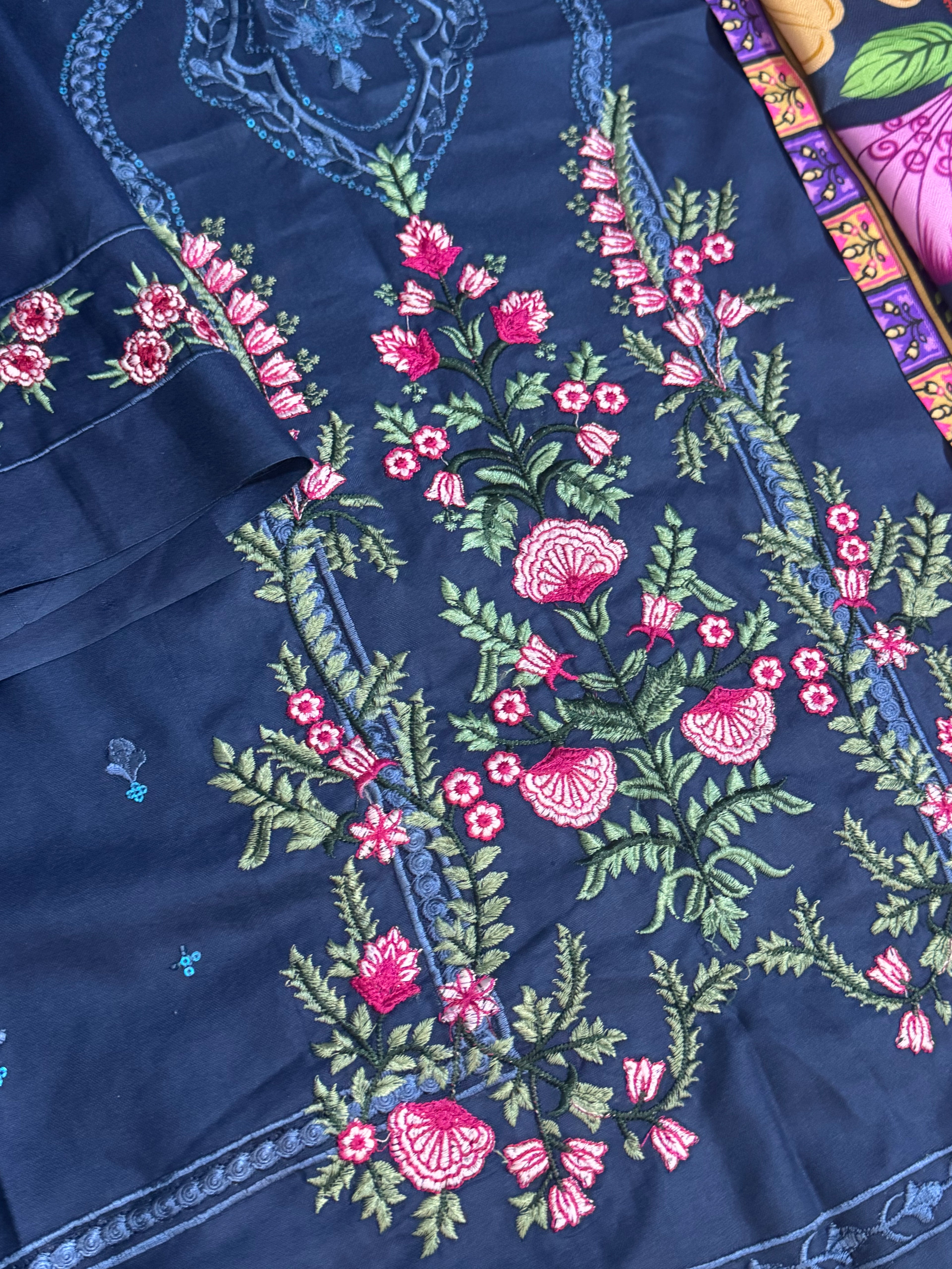 3pcs Maria.B dhanak blue multi