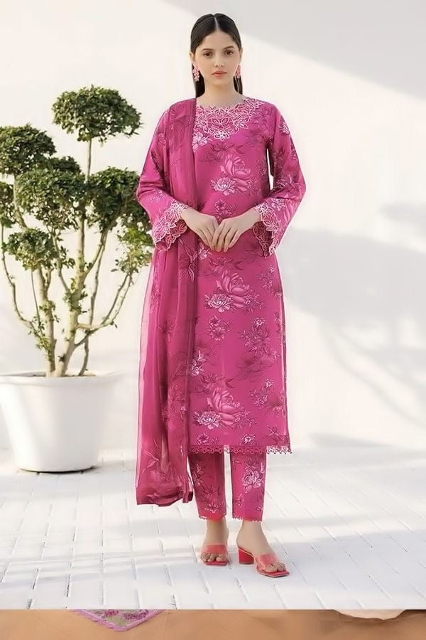 3pcs Farshy Pink lawn