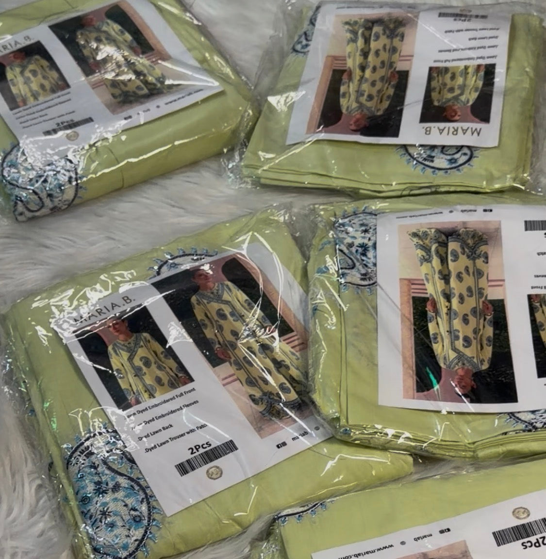 2pcs Maria B lemon keri lawn