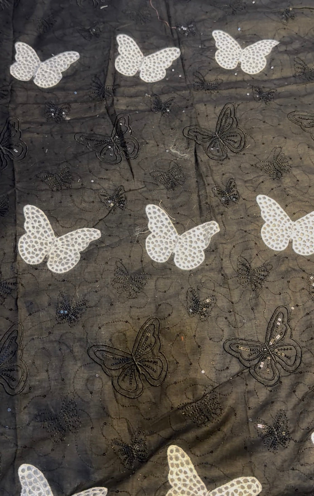 2pcs Butterfly Embroidery  Lawn