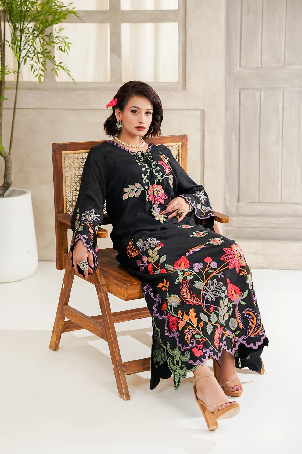 2pcs Black Multi Buraqstore lawn