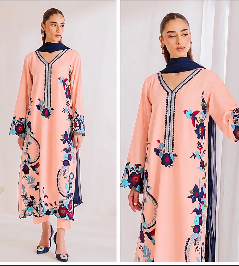 2pcs Vintage Rose pink Ari silk