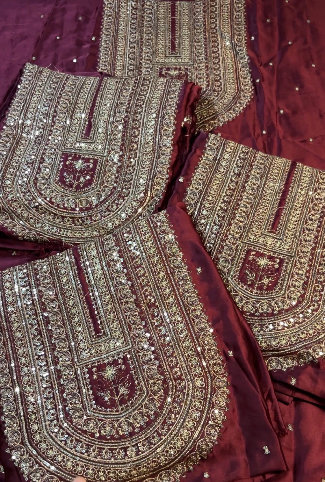 2pcs Silk Asim Jofa Embroidered