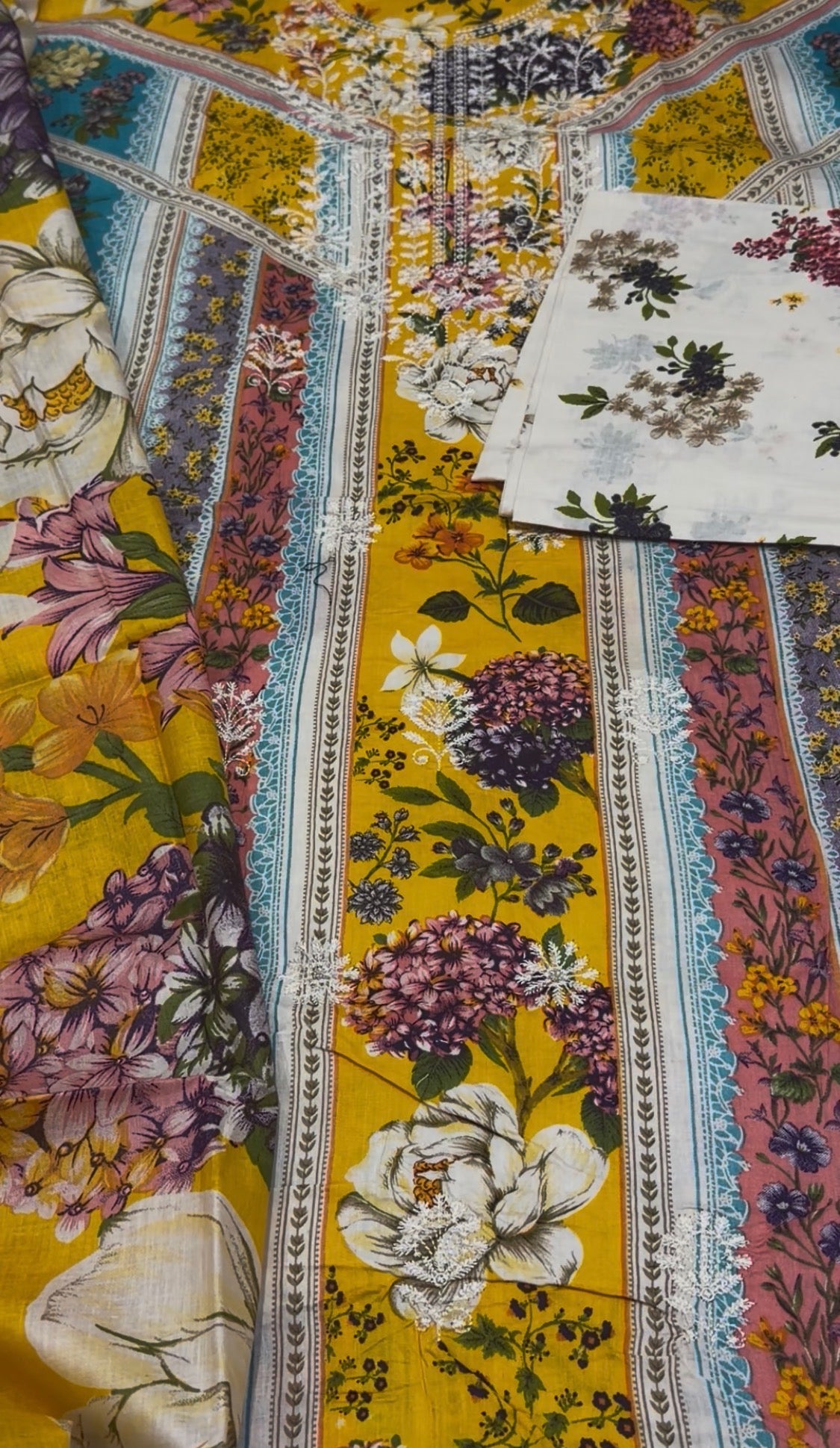 3pcs Maria B colorfull with lawn dupata