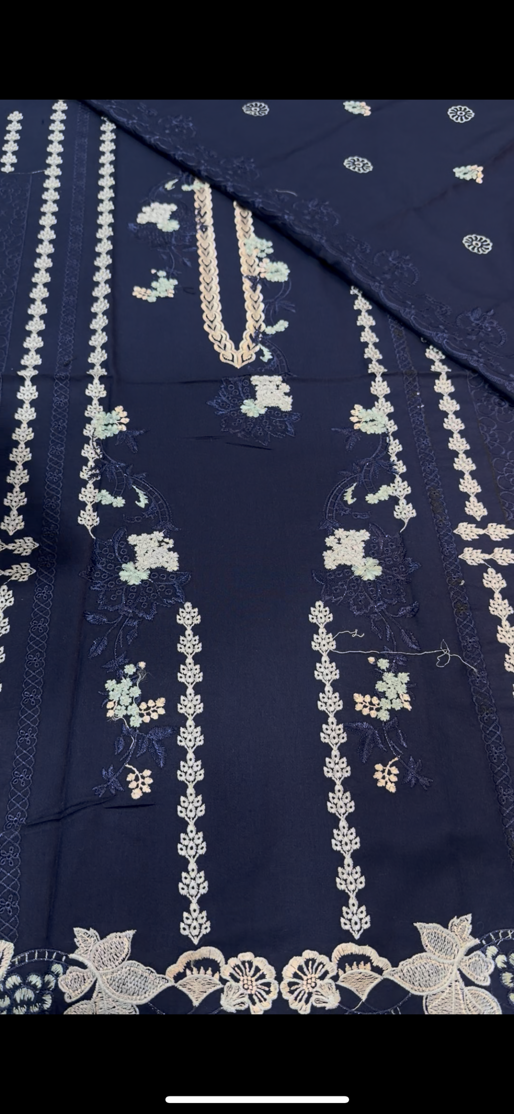 3pcs Saira Rizwan Blue Embroidered Slp Dhanak