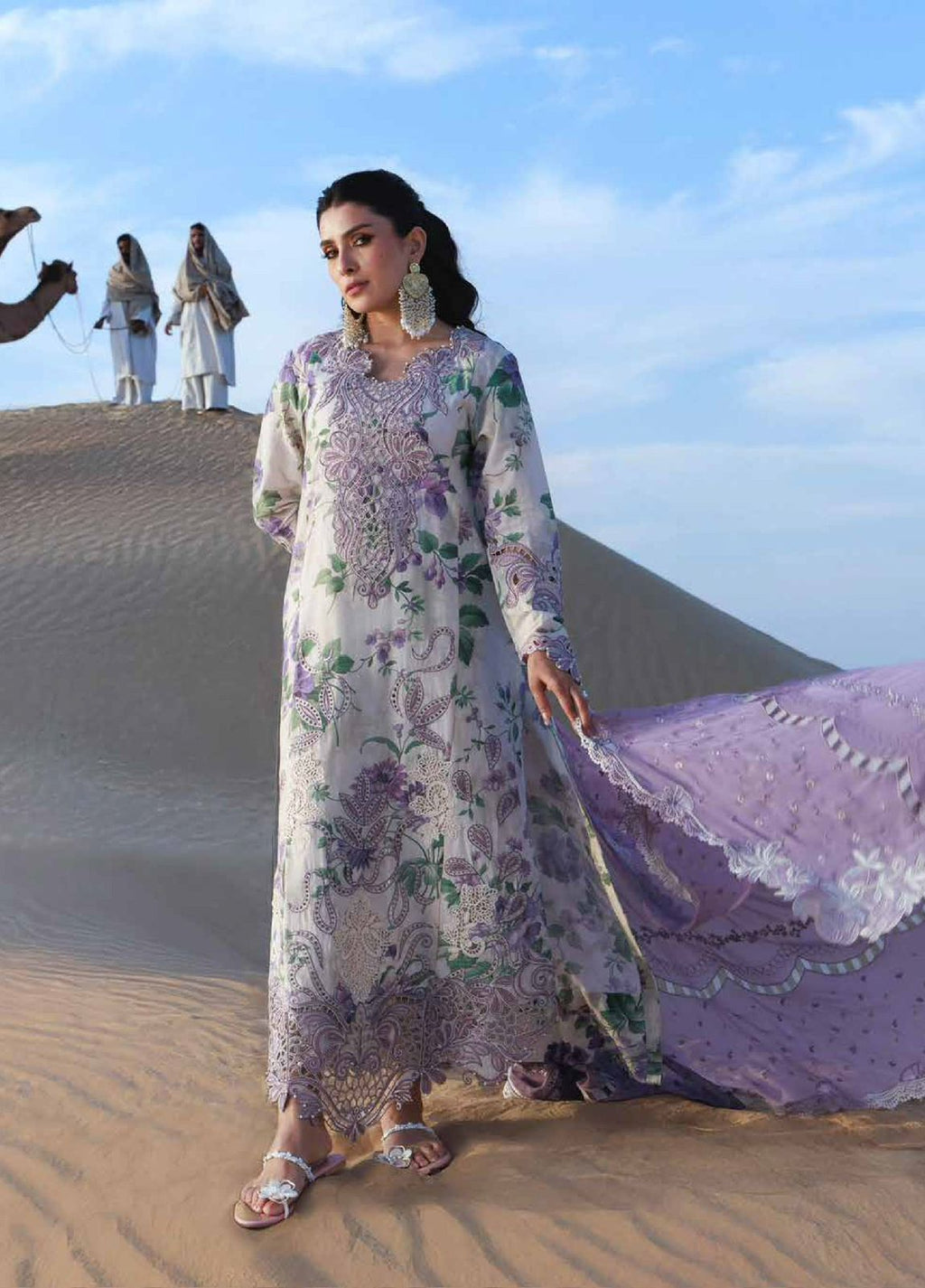 3pcs Nureh Chickenkari lawn Aiza Khan