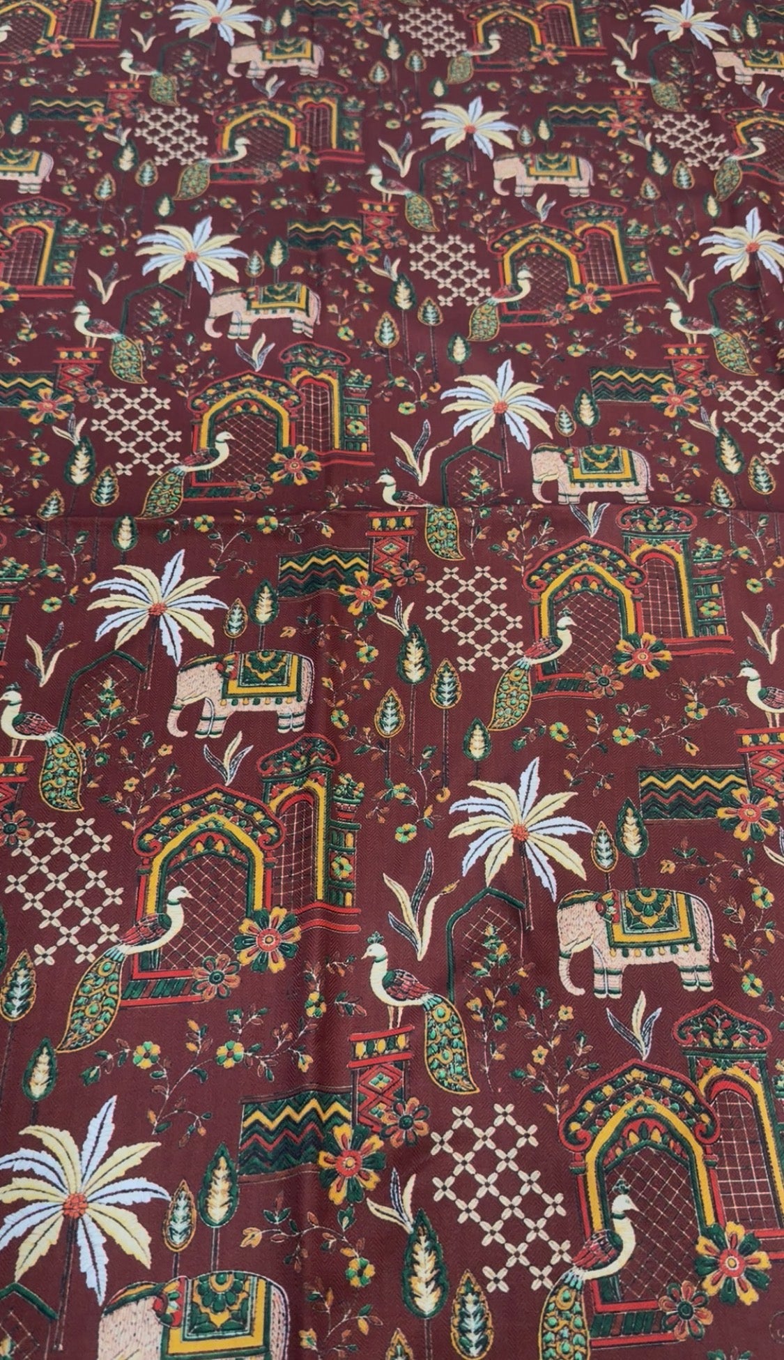 2pcs Peach Wool Mughlia Print