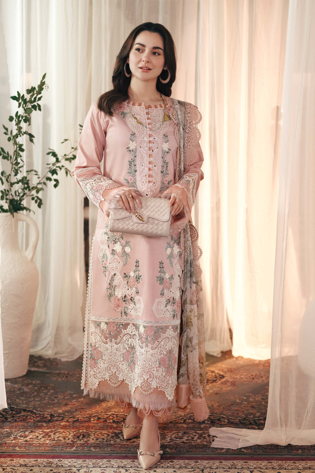 3pcs Sapphire Pink Emb lawn