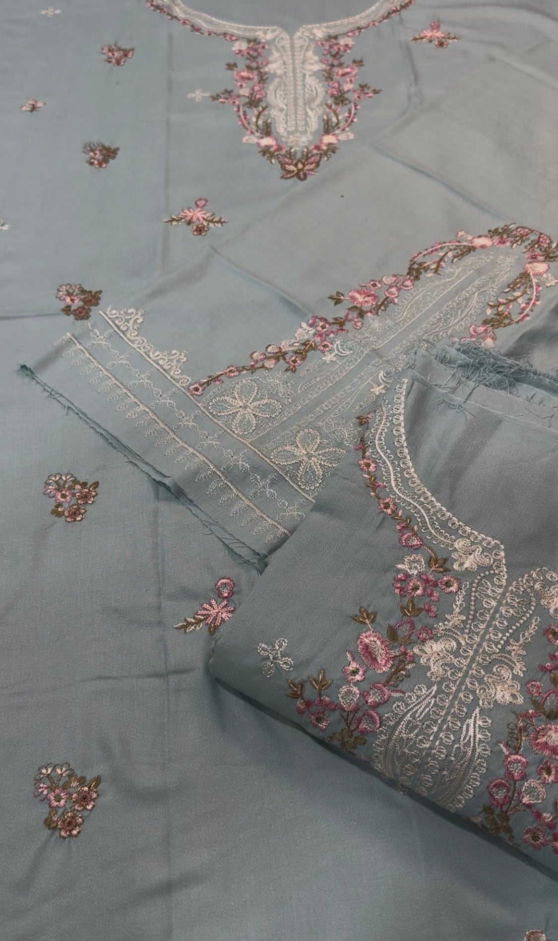 2pcs Icesky Dhanak Embroidered Decent