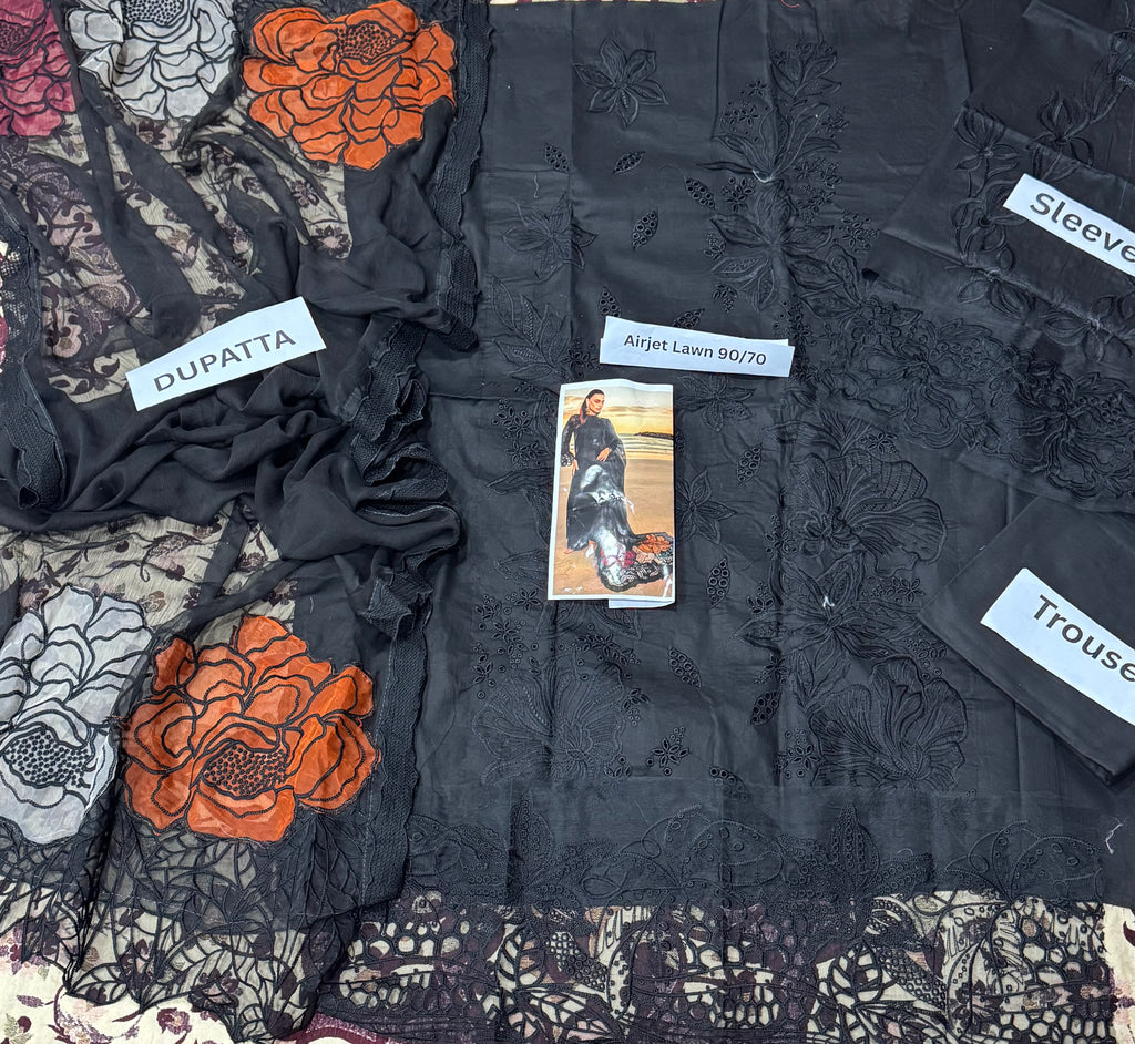 3pcs Rangrasiya Black