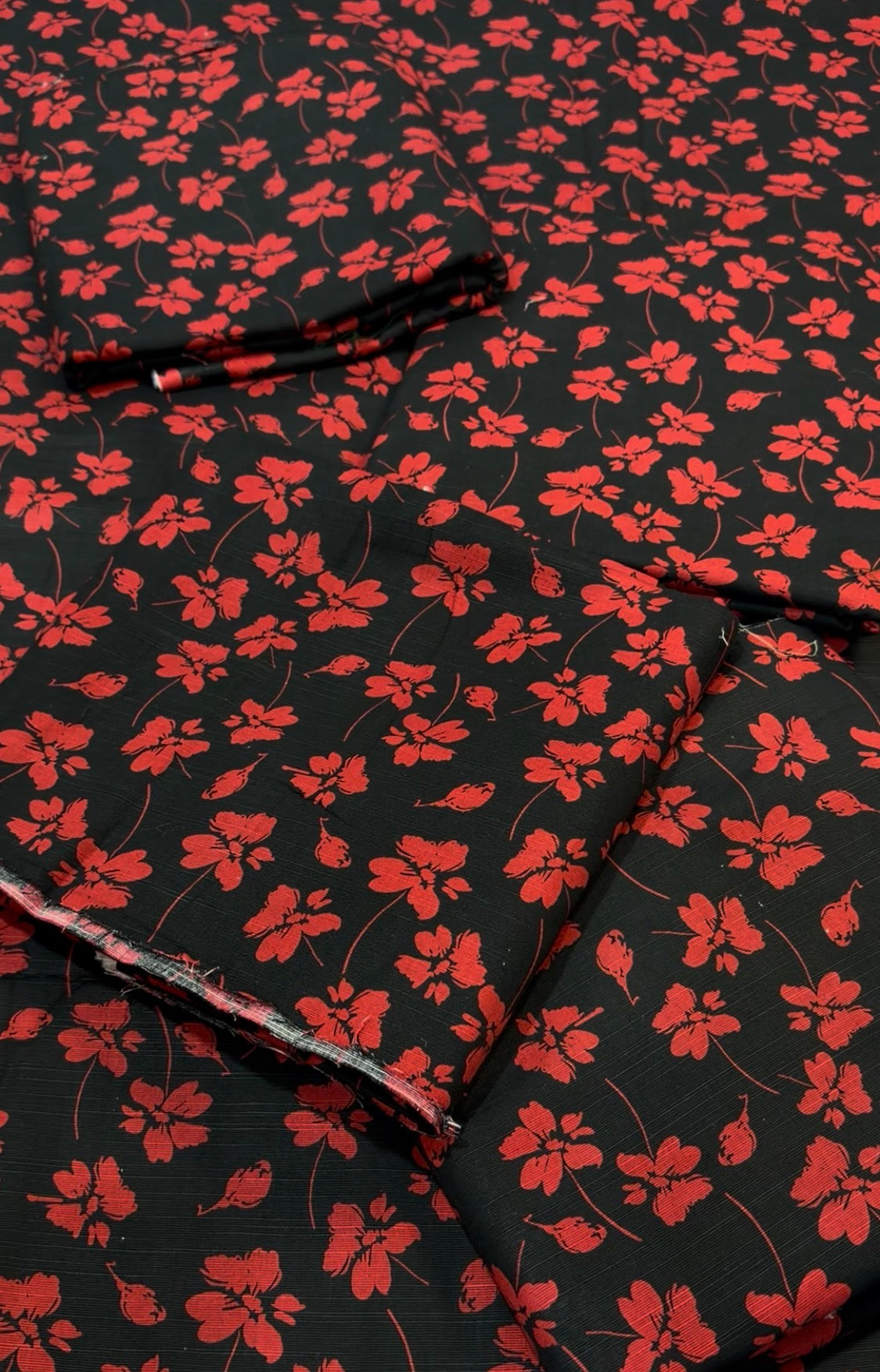 2pcs Khaddar Black Mehroon