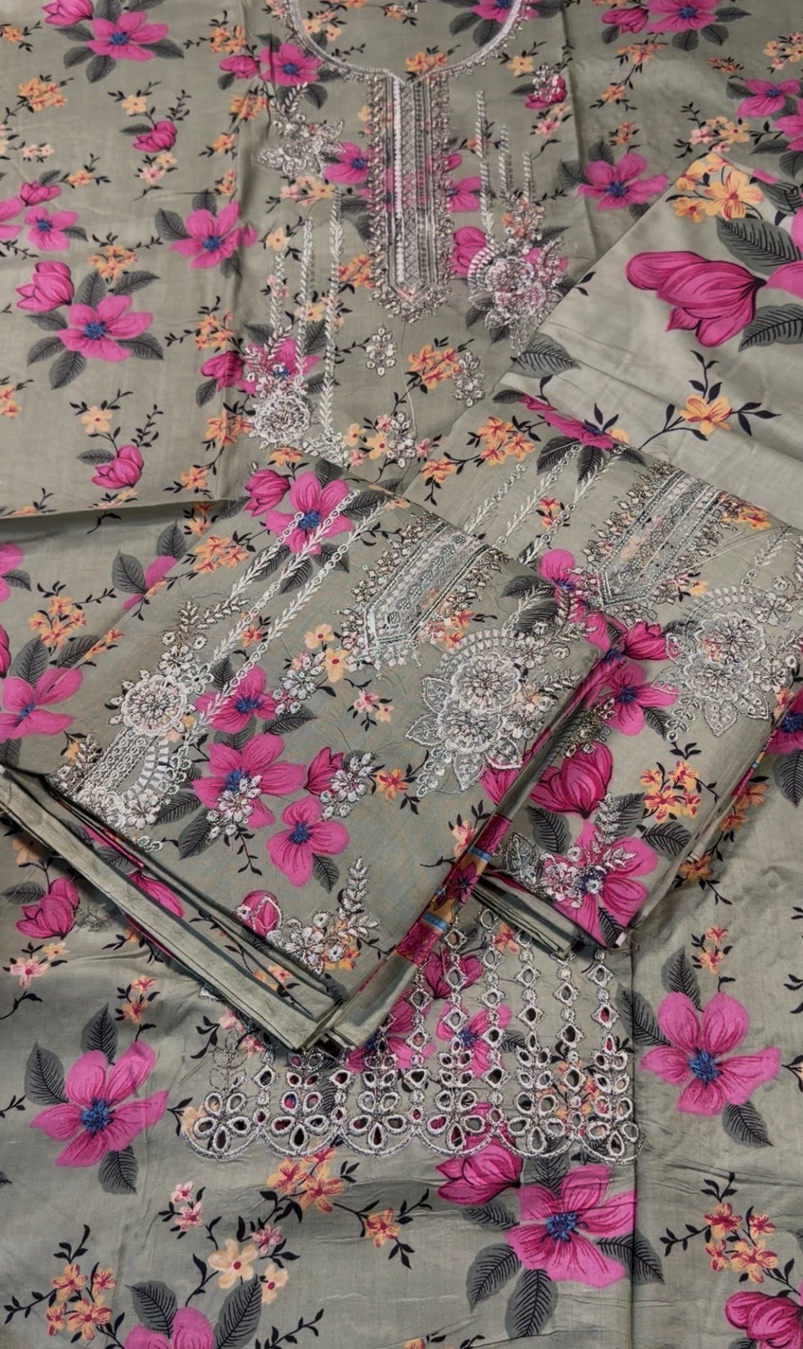 3pcs Lilen Embroidered Aneelas pista