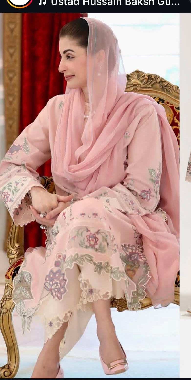 3pcs Maryum Nawaz Ethnic lawn