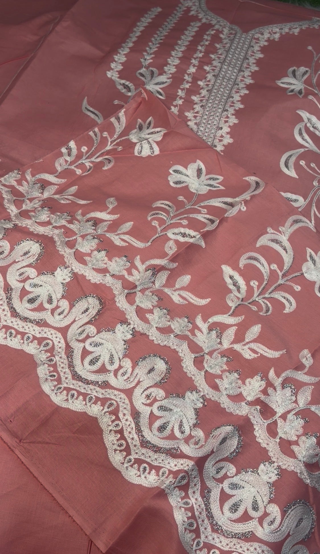 2pcs Tea pink white ari lawn