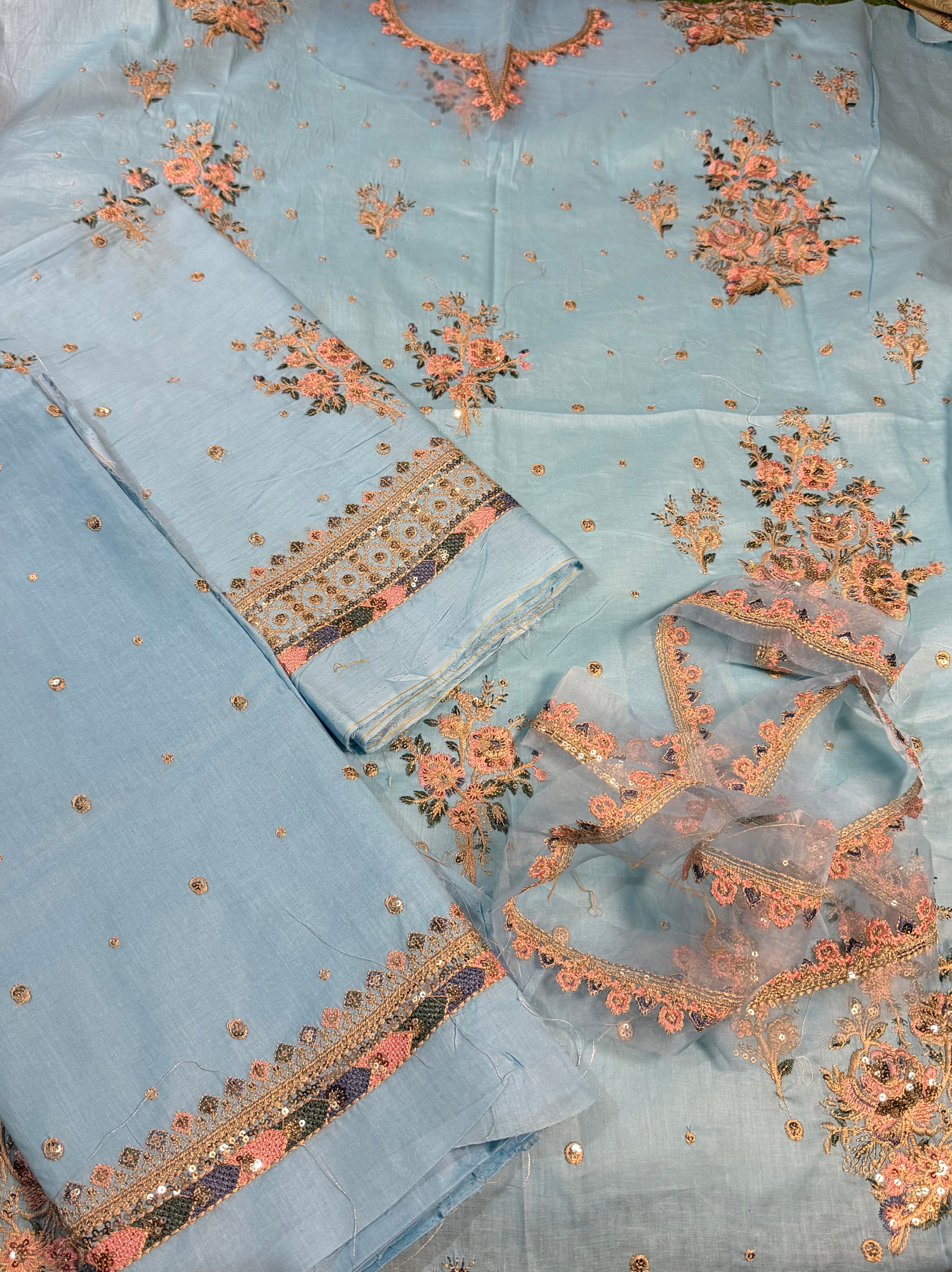 2pcs Sky Blue Viral Chrizmah lawn
