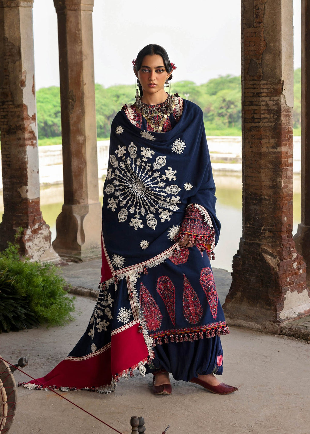 3pcs Hussain Rehar Blue Heavy Lawn