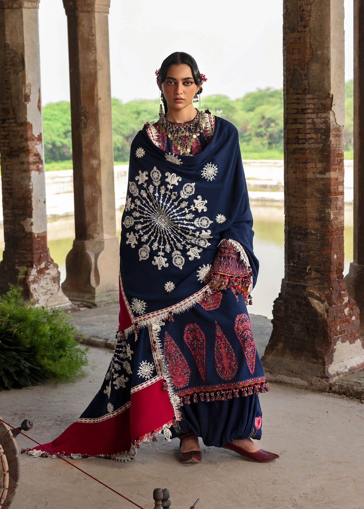 3pcs Hussain Rehar Blue Heavy Lawn