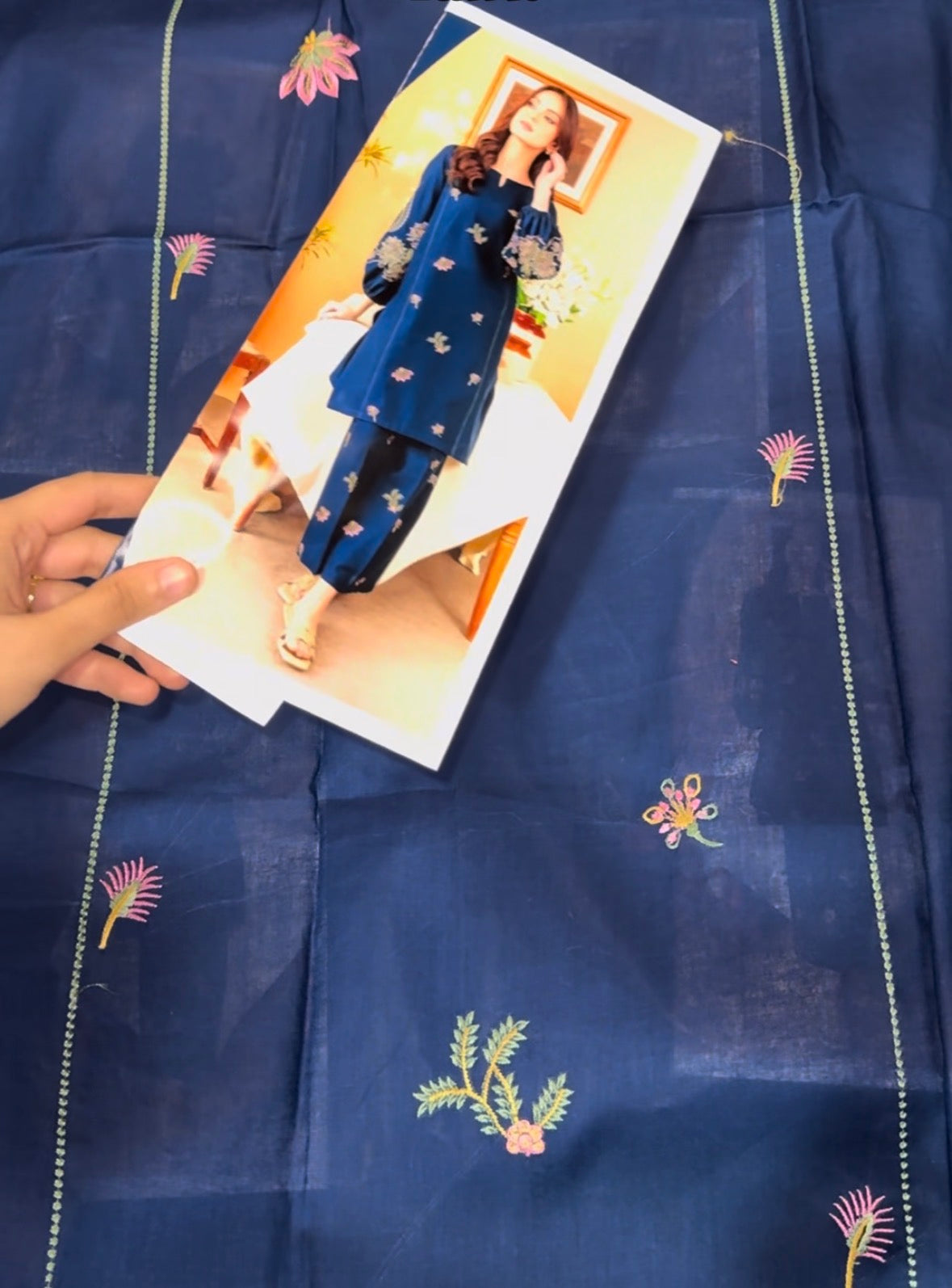 2pcs batik blue lawn