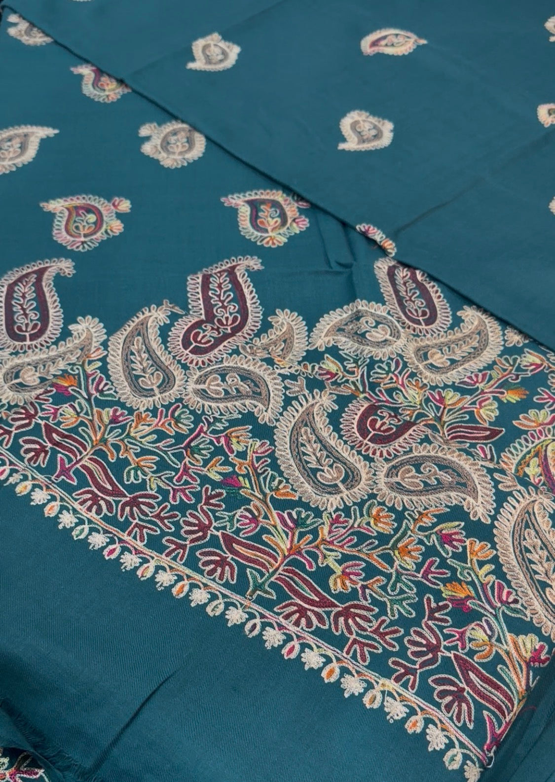 3pcs Zinc Pashmina Wool with Multi Embroidery