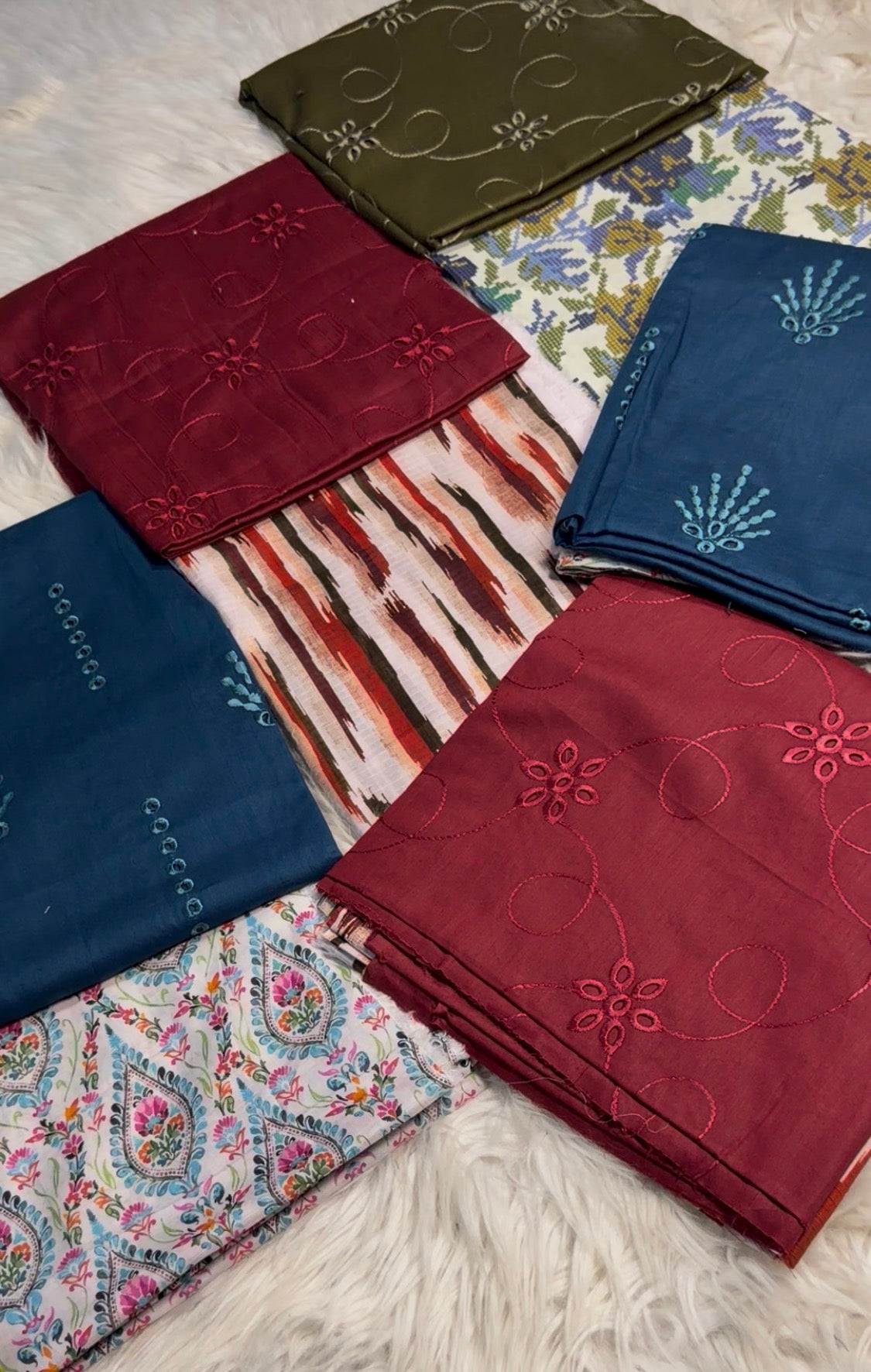 2pcs Emb Shrit With Print Trouser lawn