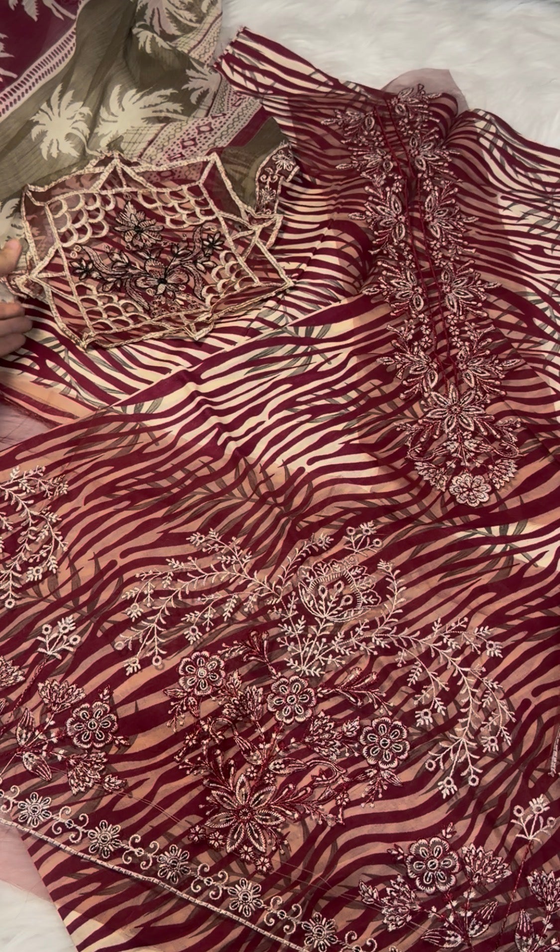3pcs Adan Libas Red lawn