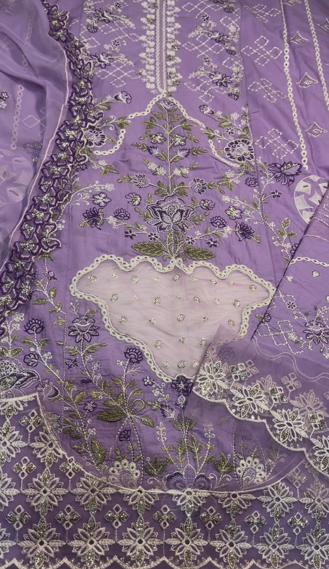 3pcs Lilac Ethnic Luxury lawn
