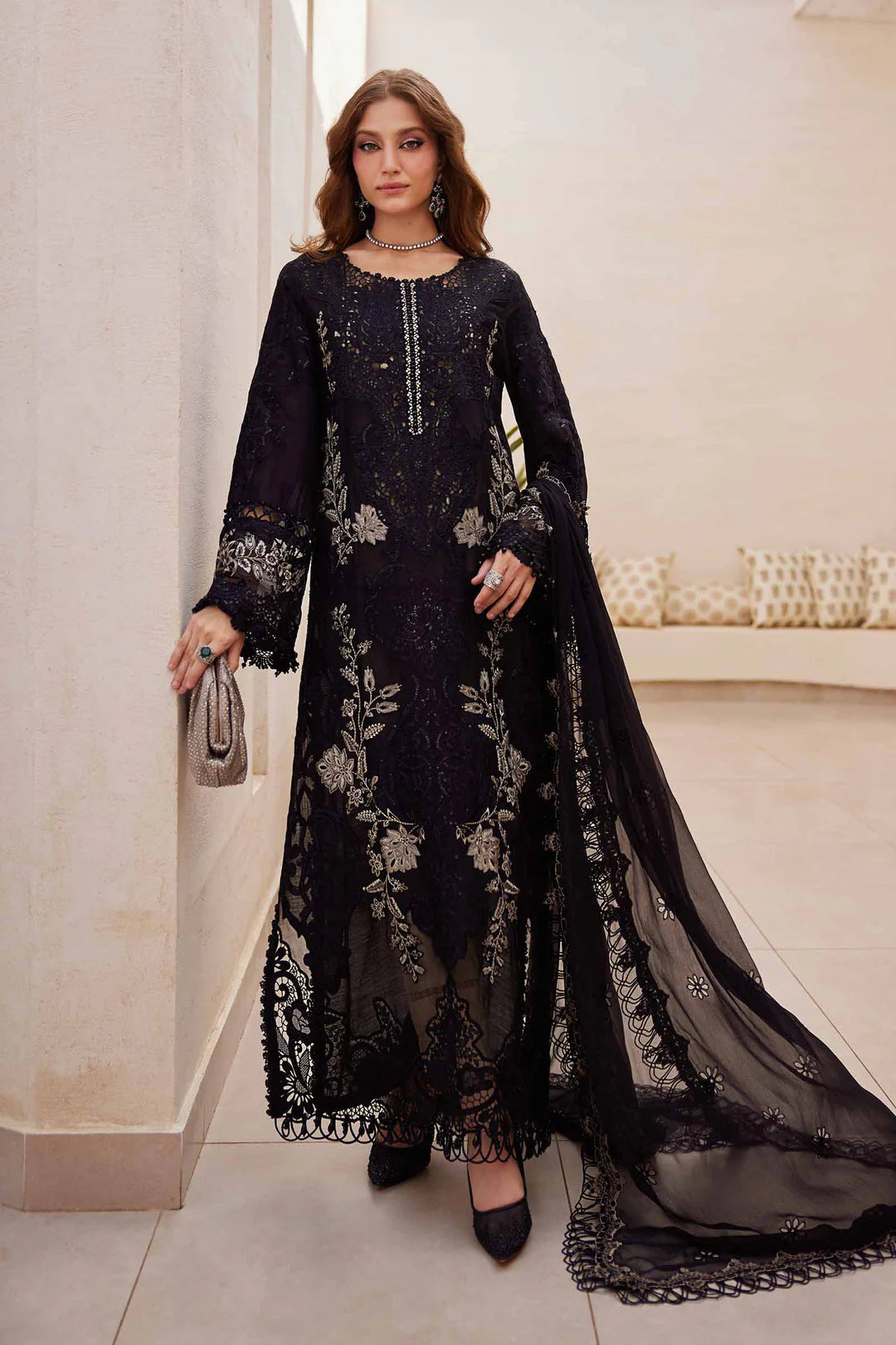 3pcs Maria B black lawn