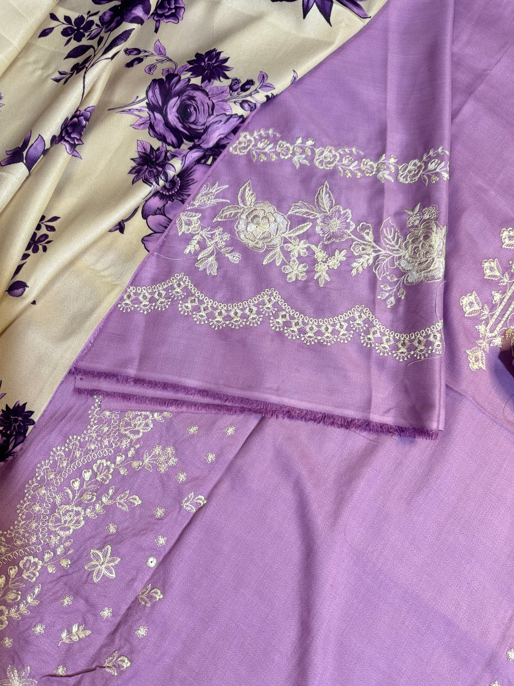 3pcs Zara Shahjhan lilac dhanak