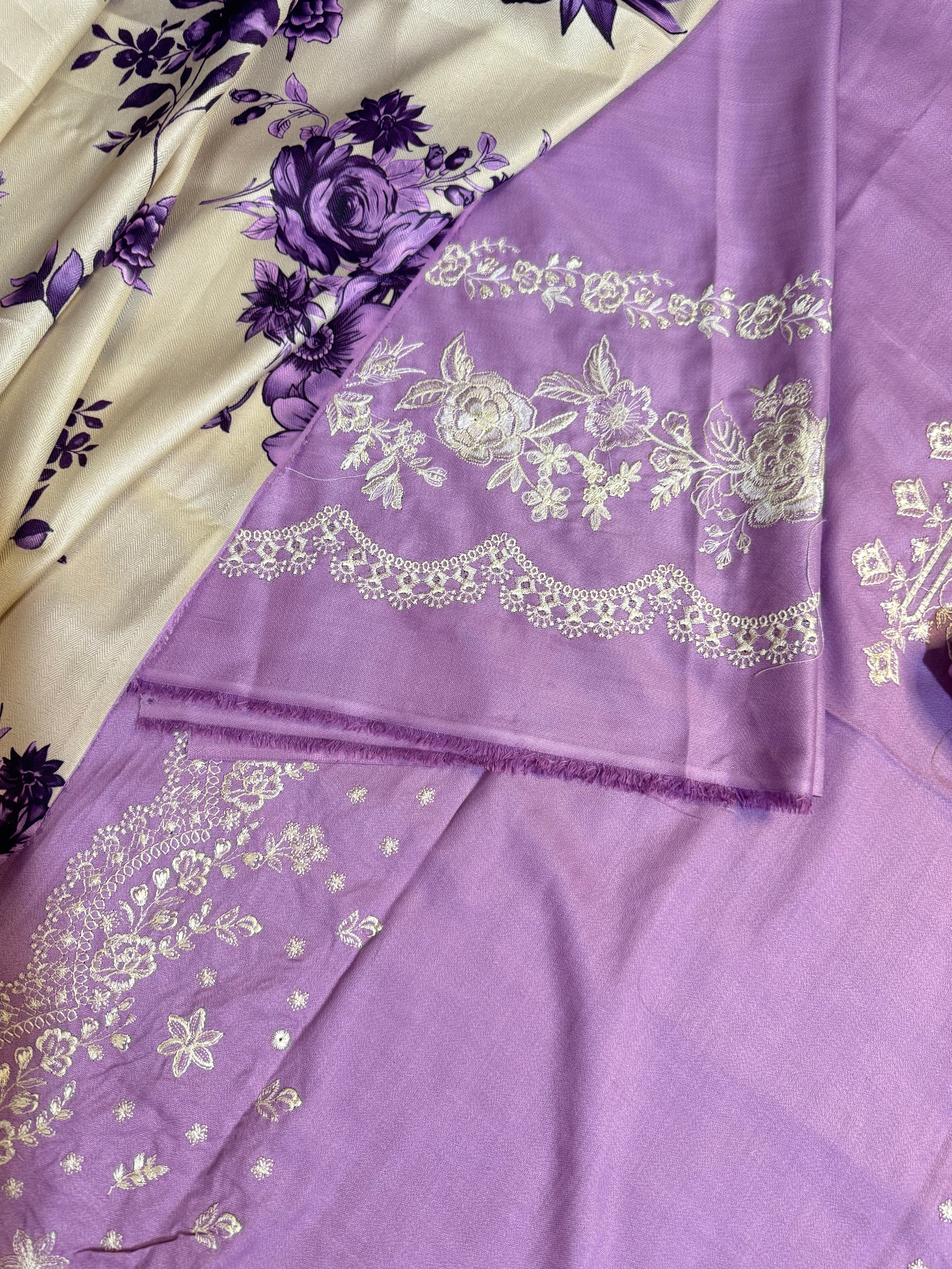 3pcs Zara Shahjhan lilac dhanak