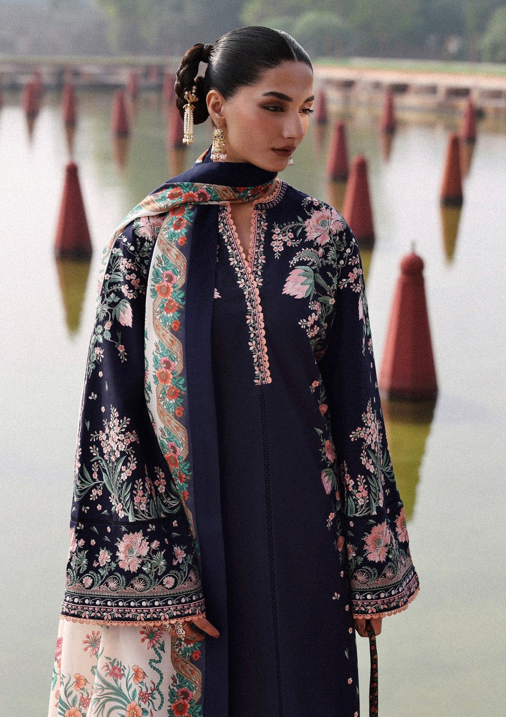 3pcs Jugnu By Hussain Rehar lawn