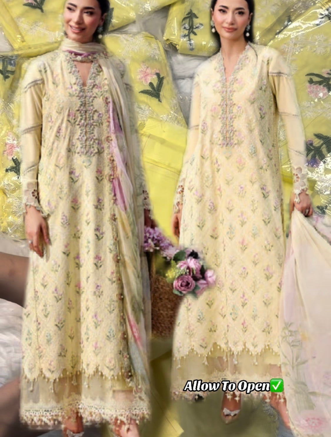 2pcs Maria B lemon Viral Lawn