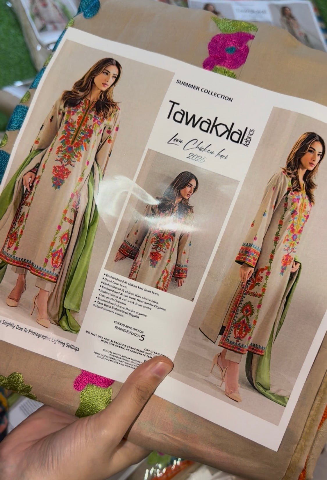 3pcs Tawakal multi Skin color lawn