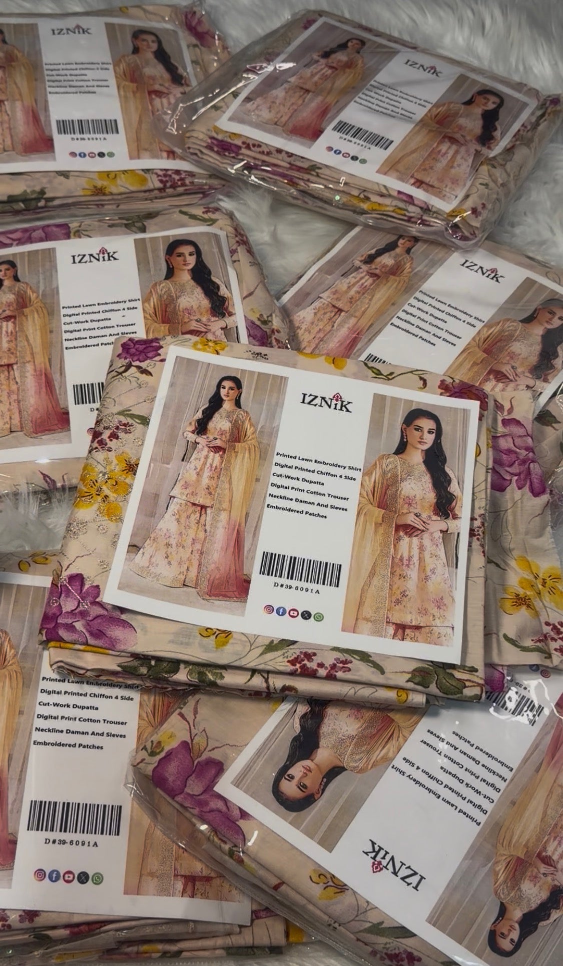 3pcs iznik skin self emb lawn