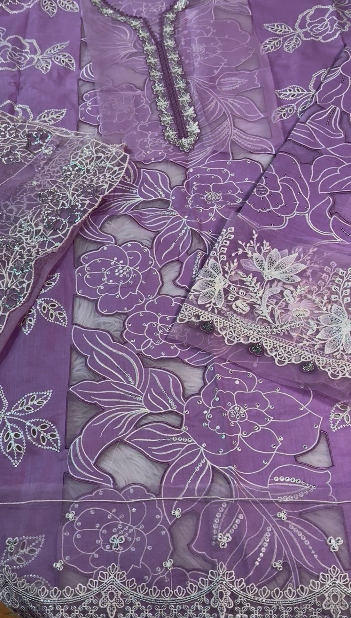 3pcs MB Lilac Cutwork viral lawn