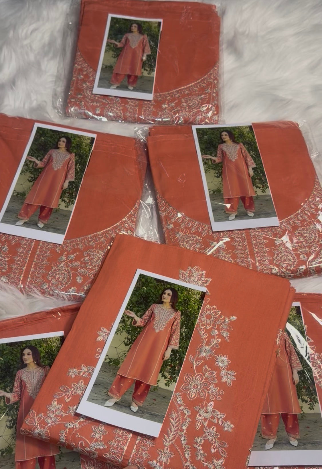 2pcs peach batik lawn