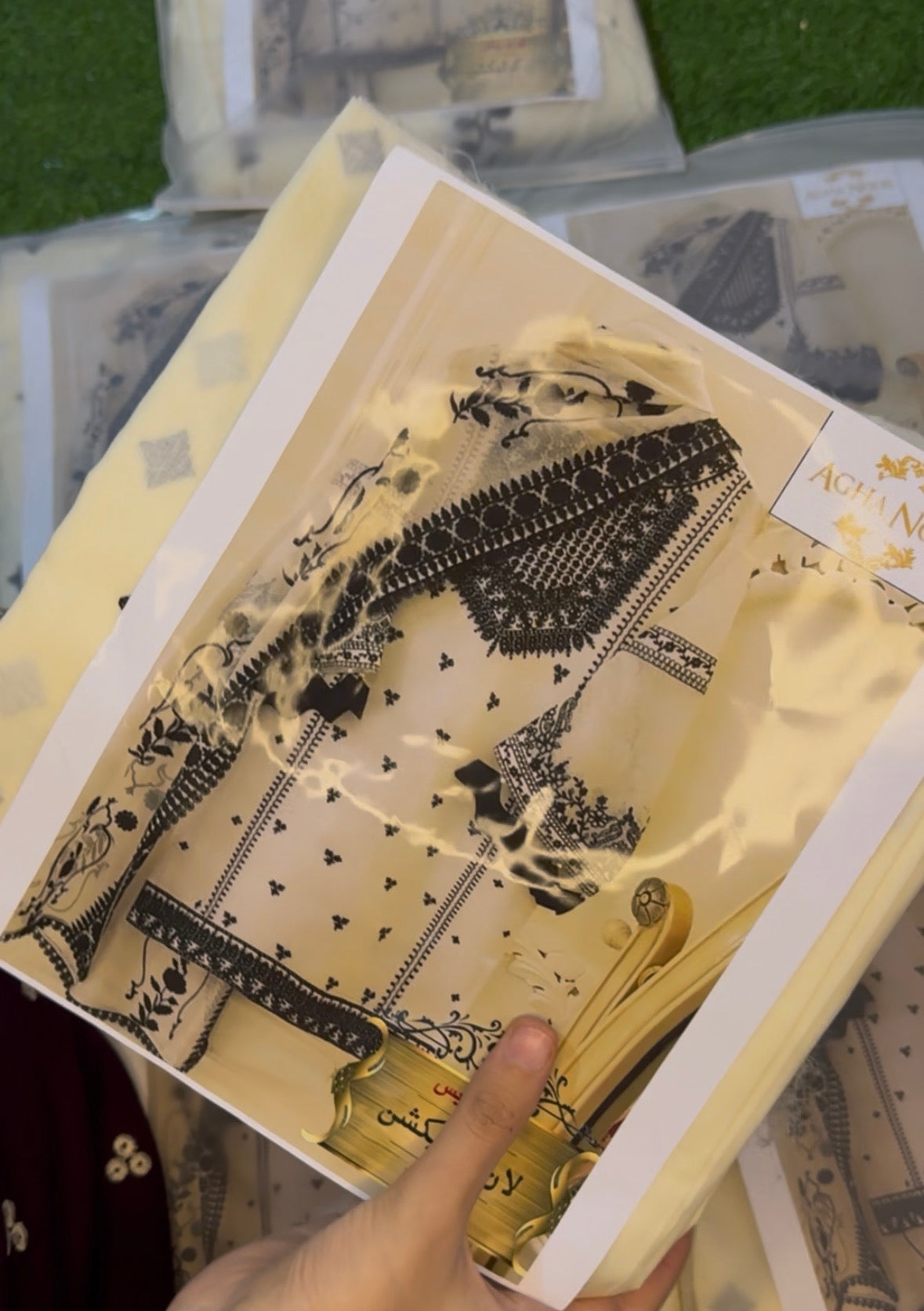 3pcs Agha noor skin black