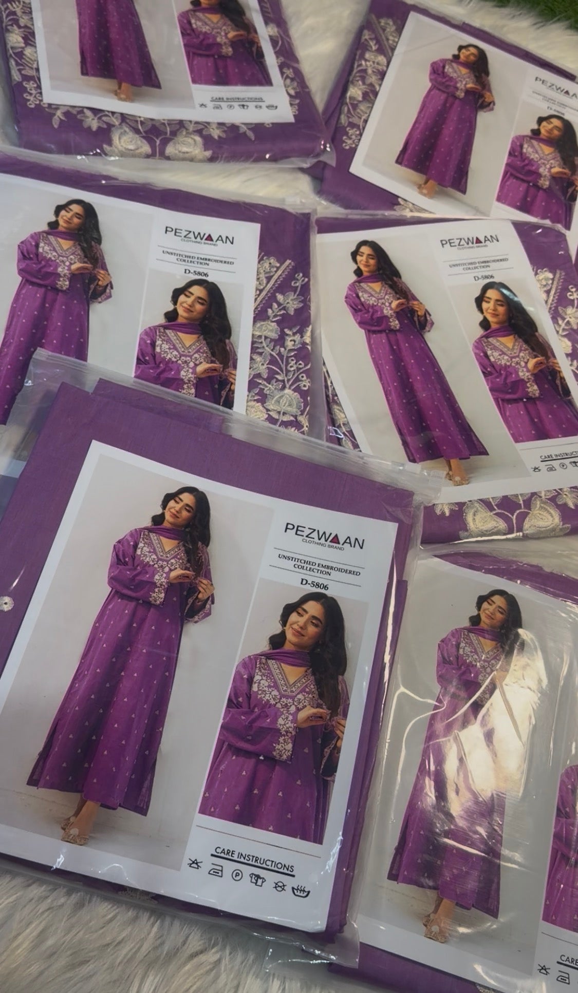 2pcs Pezwan lilac lawn