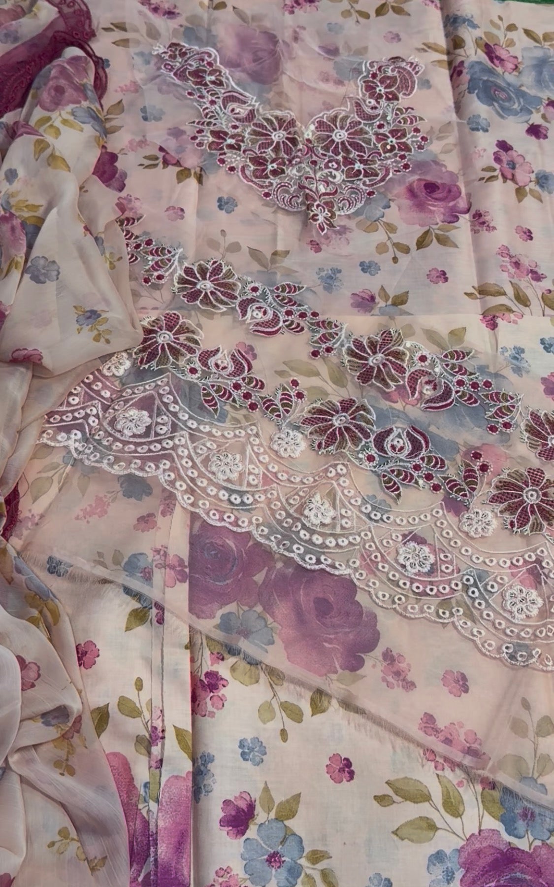3pcs Baroque Tea Pink lawn