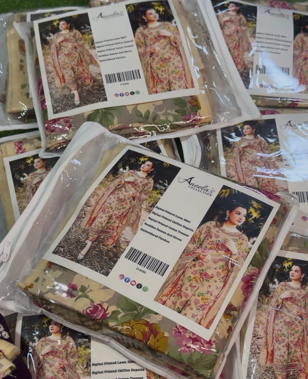 3pcs Aneelas skin lawn