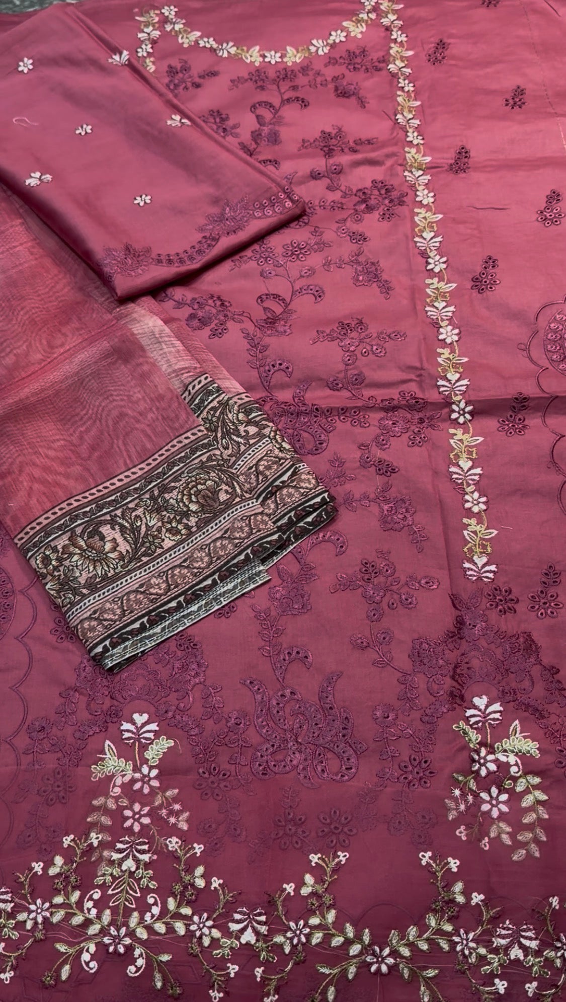 3pcs Noor By Sadia Asad Pink lawn