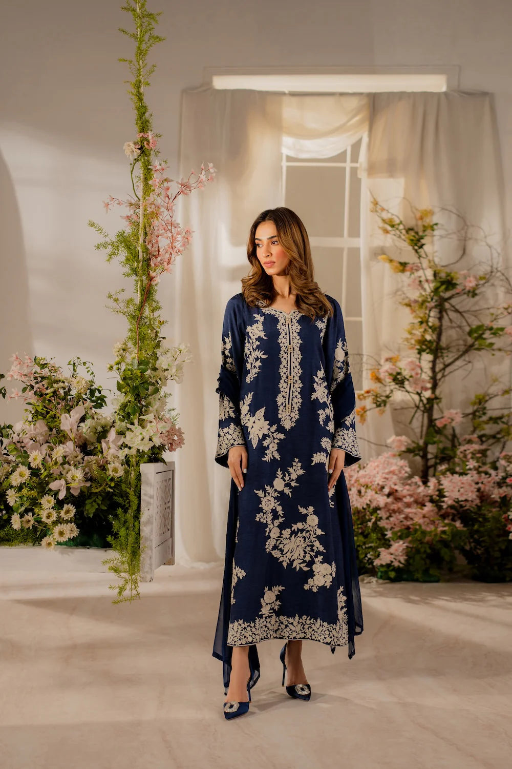 3pcs Batik Royal Blue lawn
