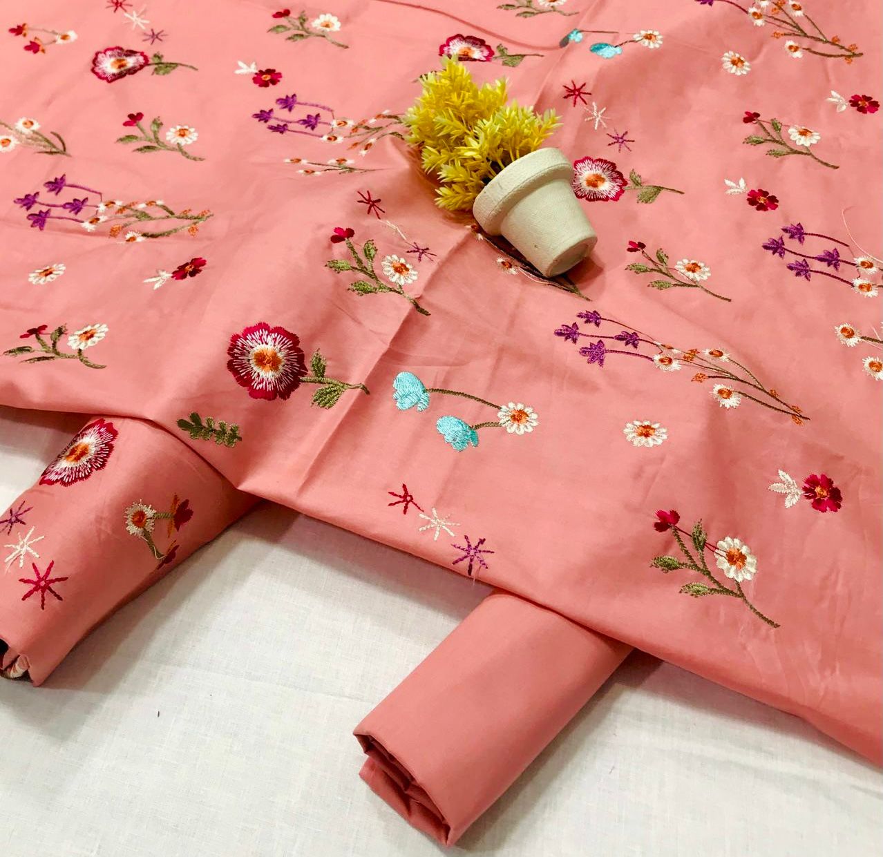 2pcs Indian Boti Viral Emb lawn