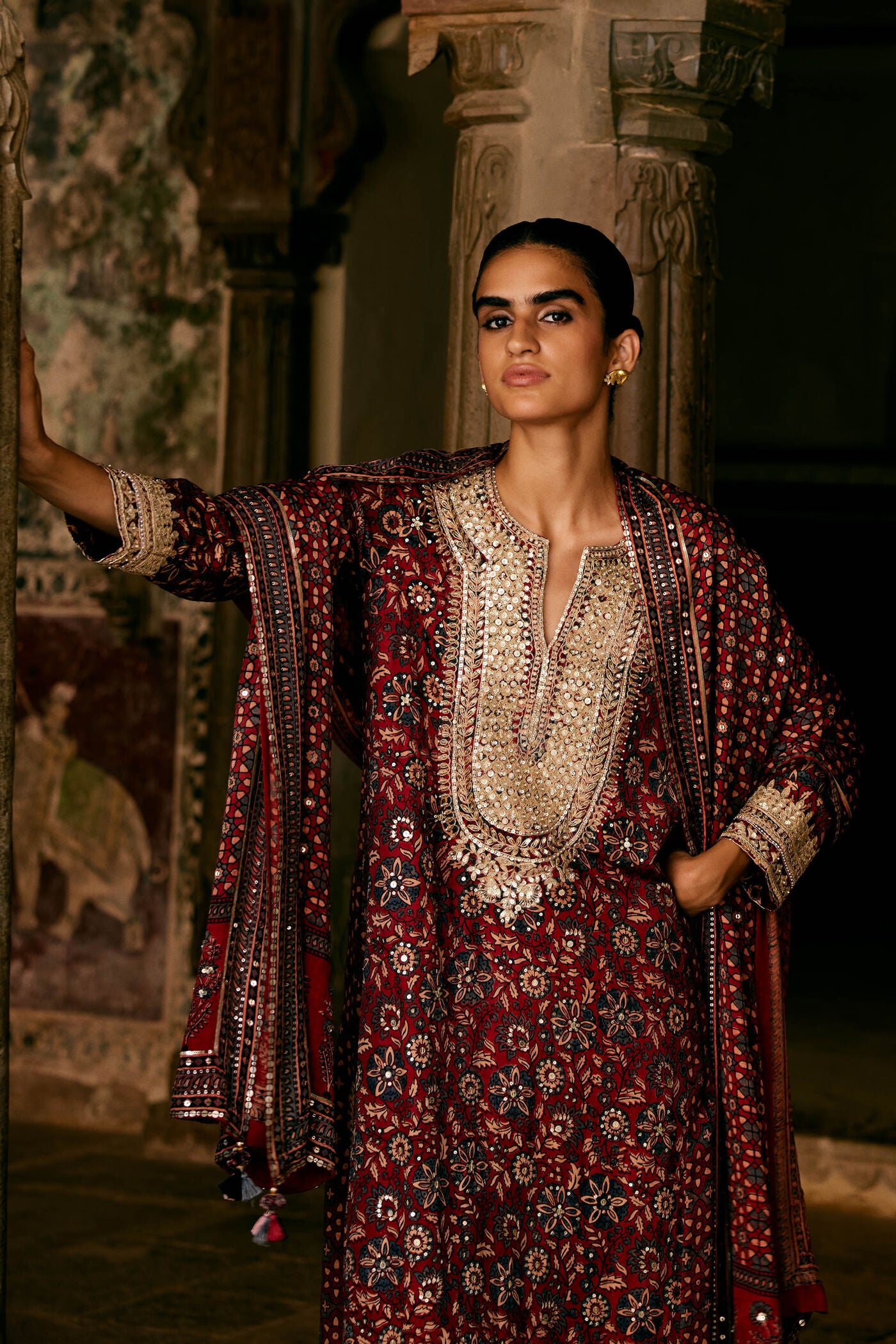 3pcs Sindhi Mehroon Anita Dongre