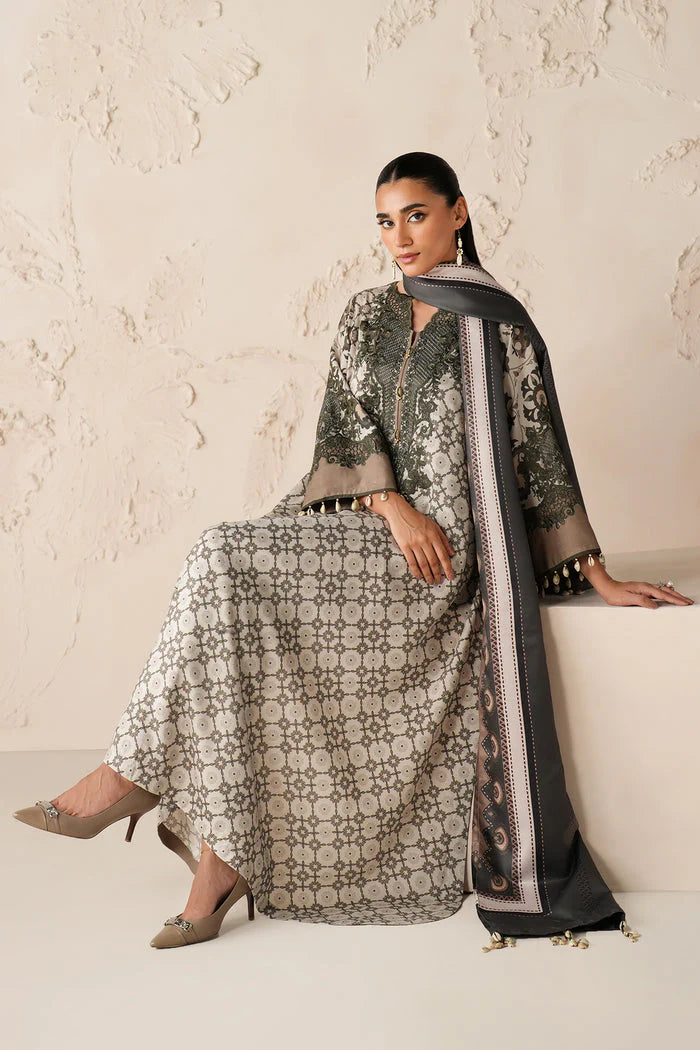 3pcs Baroque Printed lawn D-01